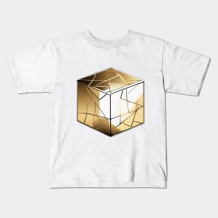 Rubic Cube Gold Shadow Silhouette Anime Style Collection No. 388 Kids T-Shirt